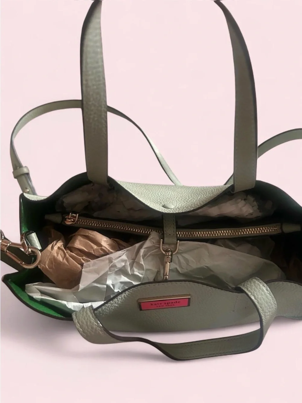 Kate Spade New York Sam Medium Satchel in the Light Pistachio